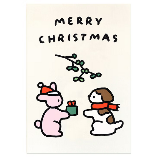 Rabbit & Dog - Merry Christmas